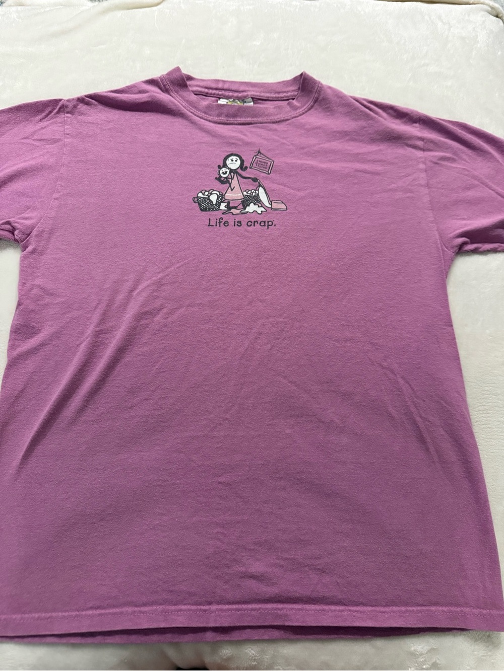 Life is Crap Women’s T-shirt Mom & Baby Size Small E14